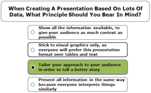 when creating presentation based on lots of data