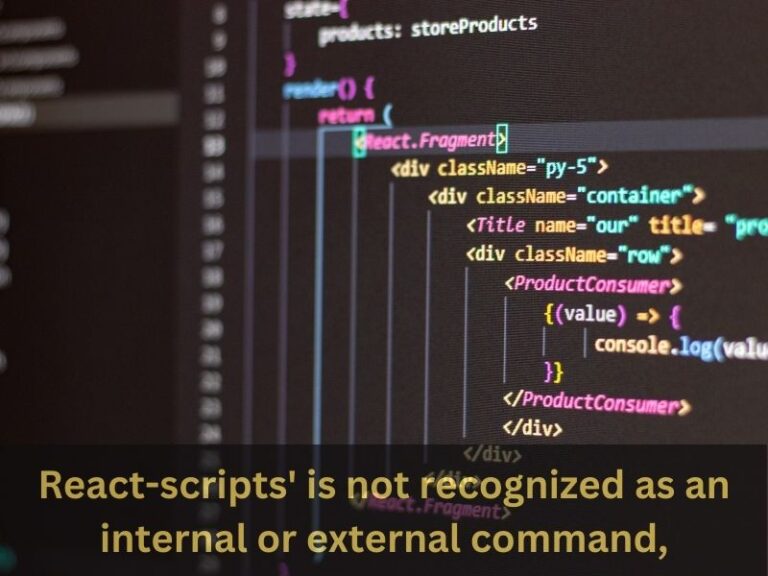 react-scripts-is-not-recognized-as-an-internal-or-external-command